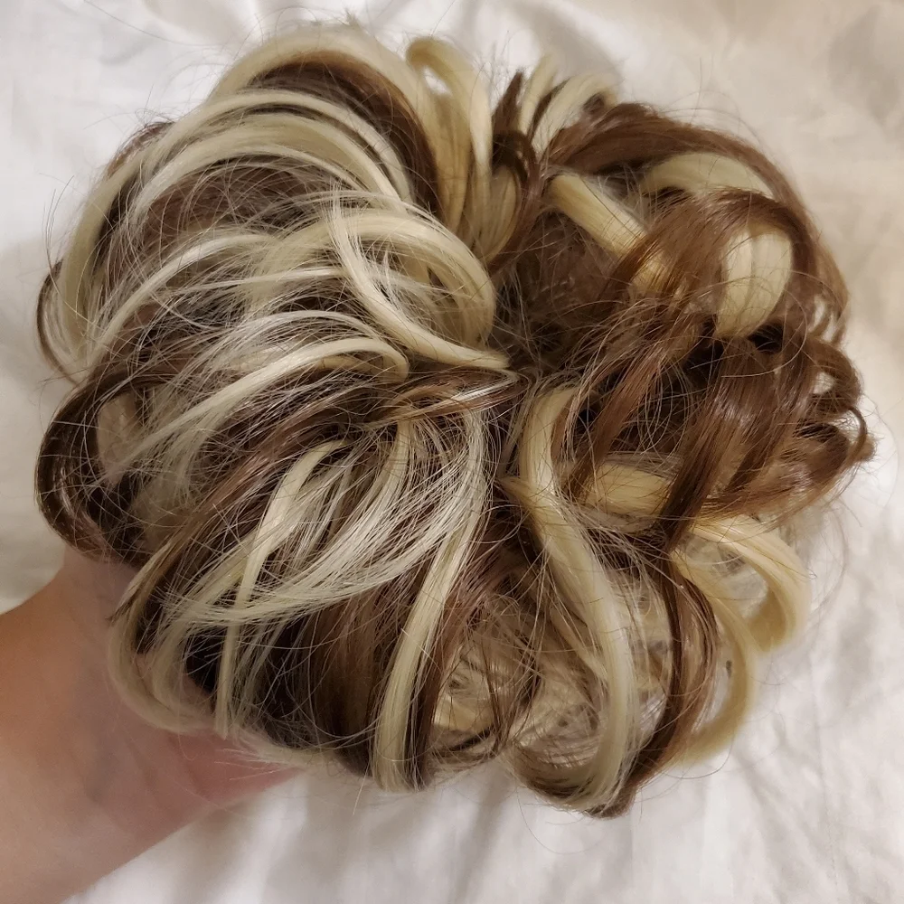 NEW Scrunchie Hair Bun Extension Piece - Picture 3 of 9